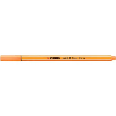 Image de Feutres fins - STABILO point 88 - Stylo simple - Couleur néon, orange vif