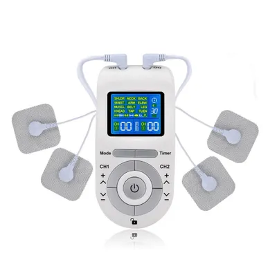 Produktbild von 12-Modus-TENS-Impuls-Physiotherapiemaschine Ganzkörper-Rückenmassagegerät 40-stufiger Muskel-Elektrostimulator Entspannungsbehandlung Gesundheit