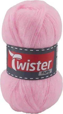 Produktbild von 50g Twister Fluffy sehr weich rosa (31) 100% Polyacryl