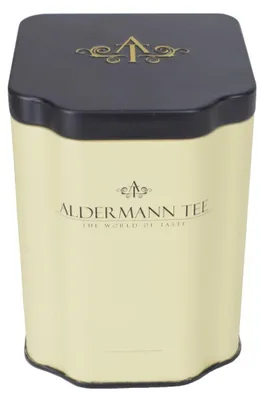 Produktbild von "Aldermann Tee" Teedose, schwarzer Deckel, 8x8x11 cm Gewürze