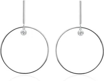 Produktbild von Unique Ohrhänger für Damen aus 925er Silber mit Zirkonia