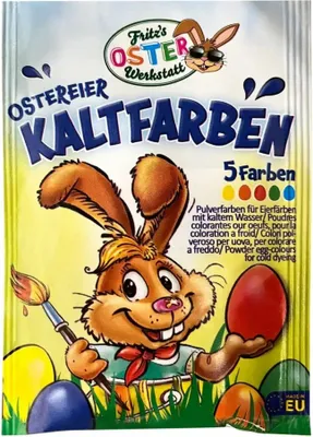 Produktbild von Ostereier Kaltfarben 5 Farben eierfärben Fritz´s Oster Werkstatt