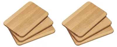 Produktbild von Frühstücksbretter | 6er-Set | Buchenholz | Schneidebrett aus Holz für den täglichen Gebrauch | Ideal zum Servieren von Speisen