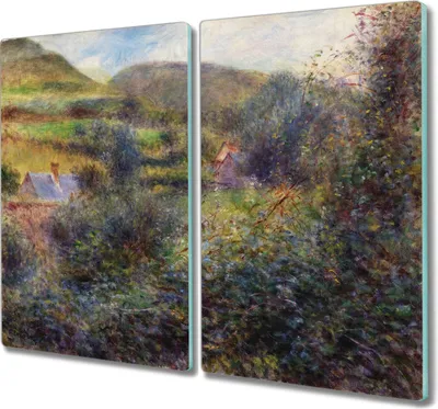 Produktbild von Coloray Hackbrett Herdabdeckplatte 2x30x52 cm Küchenbrett Kochplattenabdeckung Schneidebrett - Walddorf Häuser