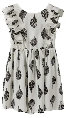 Produktbild von Minoti - Kleid für Mädchen, Rüschen, Sommer MN231 (104) (Weiß/Schwarz)