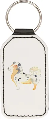 Produktbild von Mr. & Mrs. Panda Schlüsselanhänger Hund Australien Shepherd - Weiß - Geschenk, Hundebesitzer, anhänger für schlüssel, Spruch, Taschenanhänger, Sprüche, schlüsselbund, Mit