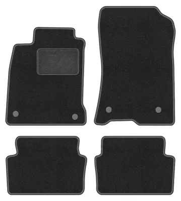 Image de Tapis de sol en moquette pour Renault Laguna III 2007-2015 (liftback/break) – jeu 4 pièces, gris graphite, sur mesure – Wielganizator LUX