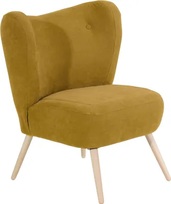 Produktbild von Sessel Kathy Bezug Veloursstoff Buche natur / mais 22650