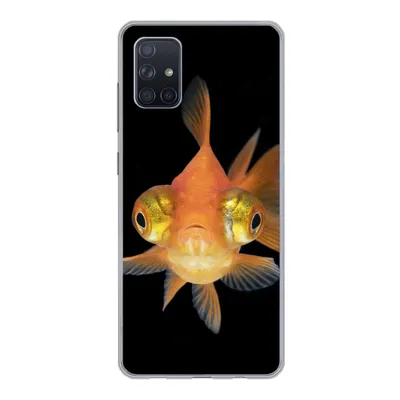 Produktbild von MuchoWow® Handyhülle Schutzhülle Hülle für Samsung Galaxy A71 Goldfisch - Meerestiere - Augen Silikon Softcase Handy Hülle - Kartenbesitzer