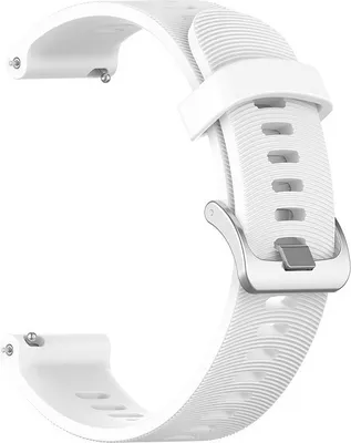 Produktbild von INF Uhrenarmband für Garmin Forerunner 245 Silikon Weiß 20 mm