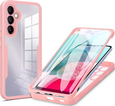 Produktbild von Galaxy A34 5G Schutzhülle, Eingebautem Displayschutz 360 Grad Komplettschutz Handyhülle für Samsung Galaxy A34 5G Pink