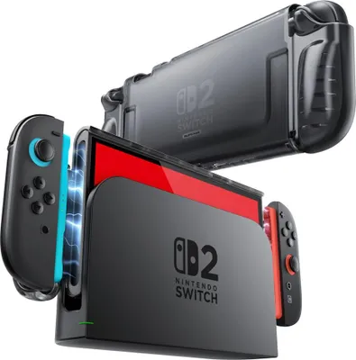 Produktbild von Supcase Crystal Case Nintendo Switch 2 Transparent Schwarz