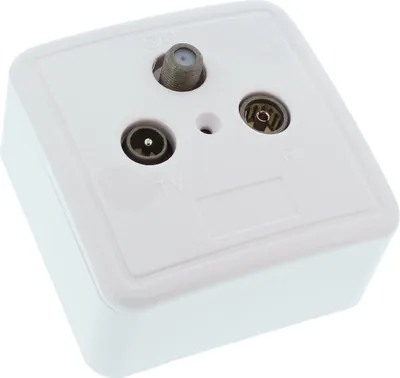 Image de InLine® 69983 Prise d'antenne + SAT, blindé, AP/UP - Set
