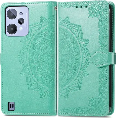 Produktbild von Mobigear Mandala  Realme C31 Hülle Klapphülle Geldbörse - Grün