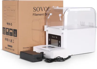 Produktbild von Filamenttrockner für 3D-Drucker - SH01 Trockenbox - 2 Spulen - Entfeuchter & Spulenhalter - Für 2,85 mm - ABS PLA PETG TPU - EU-Stecker