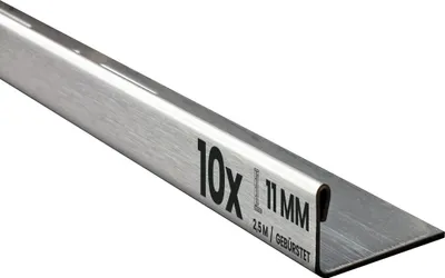 Produktbild von 10x L-Profil Edelstahlschiene Fliesenschiene Fliesenprofil L250cm 11mm gebürstet