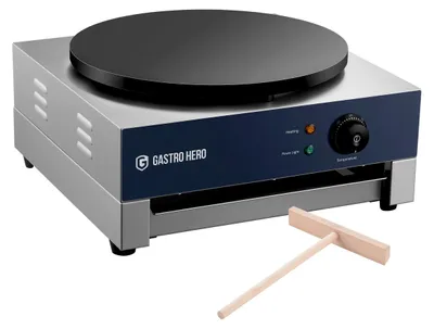 Produktbild von GastroHero Elektro Crêpes Eisen Ø 400 mm – Profi-Gerät aus Edelstahl für perfekte Crêpes in Gastronomie & Café