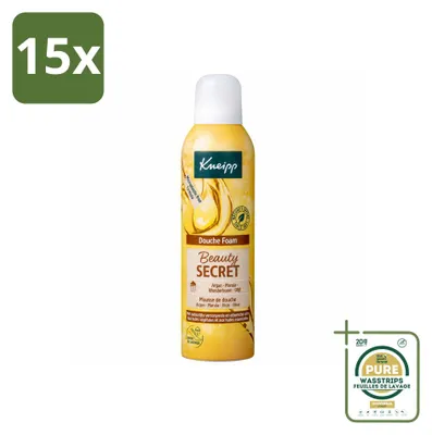 Imagen del producto de 15 unidades de espuma de ducha Kneipp Beauty Secret, 200 ml, pack ahorro