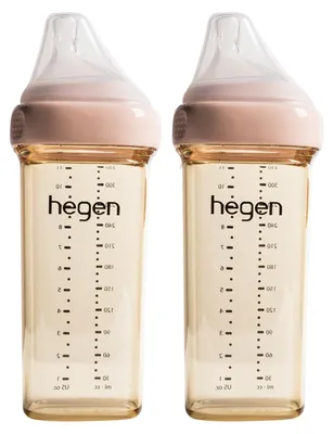 Produktbild von Hegen Babyflasche PPSU – 330 ml – 2er-Pack – Rosa | Fläschchen
