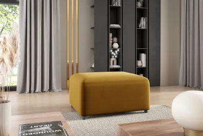 Produktbild von Polsterhocker Designerhocker Hocker MEGAN in Stoff Salvador Honiggelb