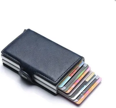 Produktbild von Portemonnaie,Mini Geldbörse,Kartenetui,Kreditkartenetui,Leder Geldbörse Slim Wallet,Kreditkartenetui Smart Wallet mit Kartenetui + Münzfach Portmonee