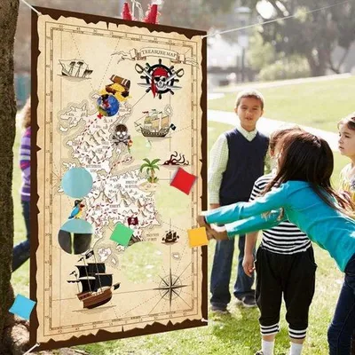 Produktbild von Famanu Wurfspiel Banner mit 4 Bohnenbeuteln - Für Kinderfeste