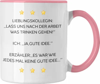 Produktbild von Trendation - Lustige Tasse mit Spruch für Frauen Arbeit Büro Lustig Tassen Becher mit Sprüchen Kollegin Geschenk Sarkasmus Lieblingskollegin (Rosa)