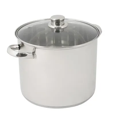 Produktbild von CREALYS 502383 Traiteur 9L INOX Induction Kochtopf inkl. Deckel, Edelstahl, 24 cm Durchmesser, Induktionsherd-geeignet