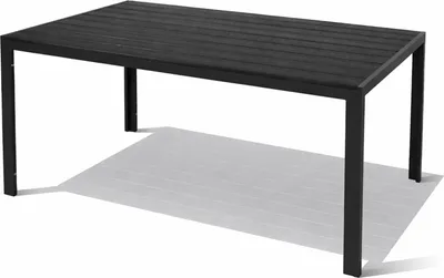 Produktbild von Non-Wood Gartentisch Aluminium anthrazit / schwarz 160x90cm