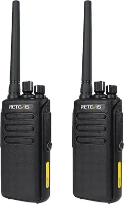Produktbild von Retevis RT81V Digital Walkie Talkies Große Reichweite, IP67 Wasserdichtes Funkgerät, Klarer Klang, 2200 mAh Wiederaufladbares Funkgerät für Baustelle (Schwarz, 2 Stück)