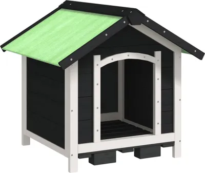 Immagine prodotto di Cuccia per Cani Grigia 65x65x61,5 cm in Legno Massello di Pino