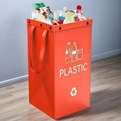 Produktbild von Tragbarer, multifunktionaler und wiederverwendbarer Mülleimer, 40 ml, 3-teilig, für Haus, Schrank, Wohnung, Schlafsaal, Esszimmer und Badezimmer
