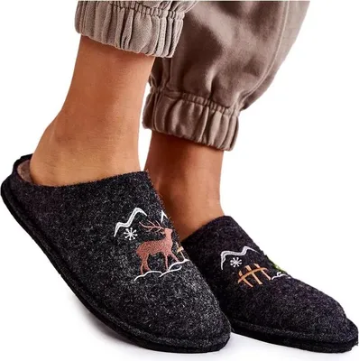 Produktbild von Hausschuhe Big Star KK276018 Schwarz und Beige 38