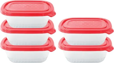Productafbeelding van Bewaarset, 5-delig, 500 ml, geschikt voor de magnetron en vriezer, voor in de keuken