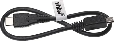 Produktbild von vhbw Universal Kabel USB 3.1 Typ C auf Micro-USB für diverse Geräte wie Smartphone, Tablet, Festplatte - Daten- & Ladekabel, 30 cm Schwarz