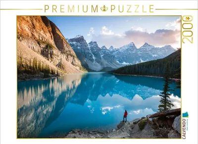 Produktbild von CALVENDO Puzzle Moraine Lake, Banff - Kanada 2000 Teile Puzzle quer | 2000 Teile Lege-Größe 90x67cm Foto-Puzzle für glückliche Stunden