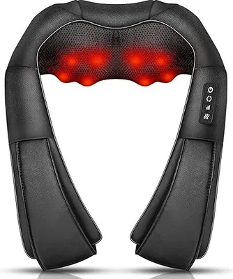 Produktbild von Nackenmassagegerät mit Wärme, Shiatsu-Massagegerät 3D-Tiefenmassage zur Linderung von Schmerzen an Nacken, Rücken, Taille usw., Erfüllt die Massagebedürfnisse der ganzen Familie