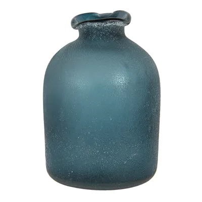 Produktbild von Clayre & Eef Vase Ø 7x10 cm Blau Glas Rund