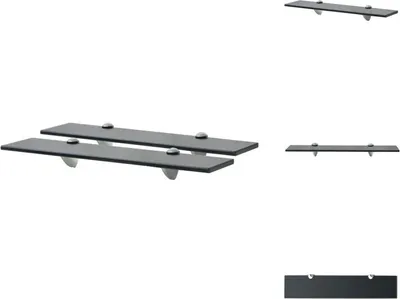Obrázok produktu pre vidaXL Plávajúce police 2 ks. Sklo 50x10 cm 8 mm - Nástenné police