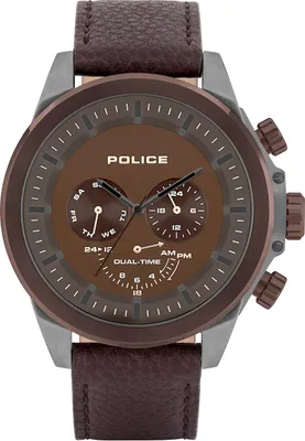 Produktbild von Police Watch Herrenuhr Armbanduhr Lederband PL15970JSUBZ.12