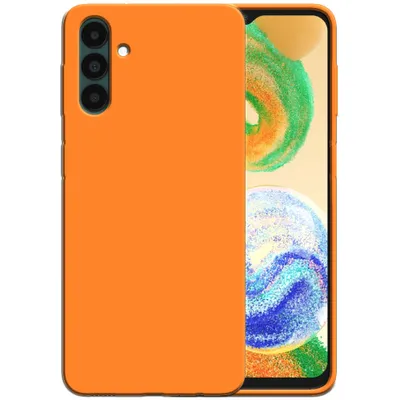Image de Smartphonica Étui en silicone pour Samsung Galaxy A04s
  / A13 5G étui avec intérieur souple - Orange