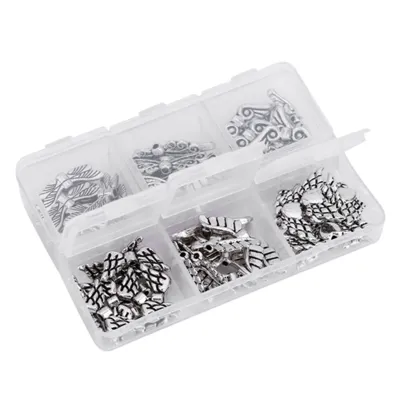 Produktbild von 60 Stück 14-26 mm Engelsflügelperlen, DIY-Schmuckzubehör mit Aufbewahrungsbox