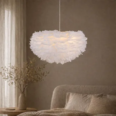 Obrázok produktu pre Závesná lampa Milton & Oldbrook s pružinou, Ø 50 cm, Žilina, biela