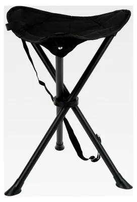 Produktbild von Klappbarer Tr-Hocker, 200 kg Tragfähigkeit, rutschfest, stabile Konstruktion, tragbarer Faltstuhl für Outdoor-Angeln und Picknicks, Schwarz