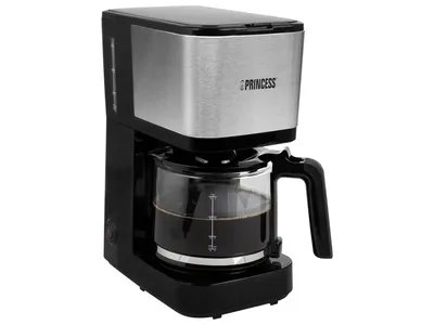 Produktbild von Princess Filterkaffeemaschine Compact 12 750 W 1,25 L Schwarz und Silber