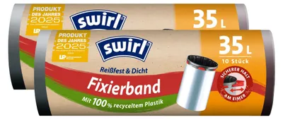 Produktbild von 2x Swirl Fixierband Müllbeutel 35L ( 10 stk./Rolle )