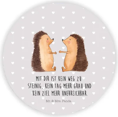 Produktbild von Mr. & Mrs. Panda magnet Igel Liebe - Grau Pastell - Geschenk, für kühlschrank, pinwand, küchenmagnet, Hochzeitstag, Freundin, Kühlschrankmagnet, Partner, pinnwand