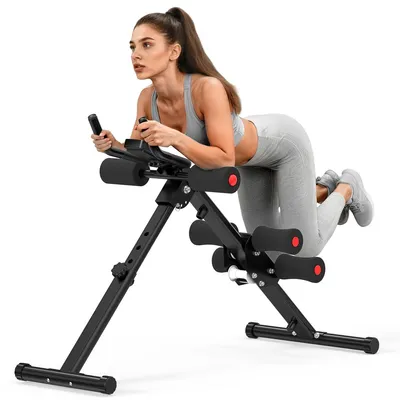 Image de Appareil de musculation pour les abdominaux - Capacité maximale : 180 kg - Acier allié - Noir - Pour une utilisation à domicile et en salle de sport