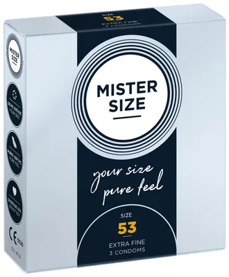 Produktbild von 3er Mister Size Kondome 53mm - Gefühlsecht & Extra Feucht