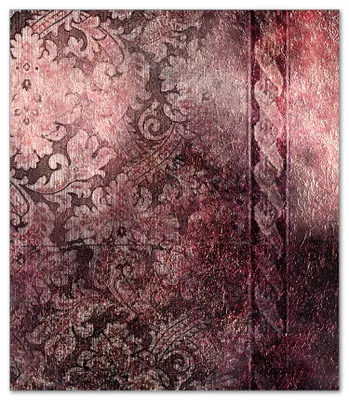 Produktbild von Wallario Herdabdeckplatte aus Glas, Größe 52 x 60 cm 1-teilig, Motiv Schnörkelmuster in rot
